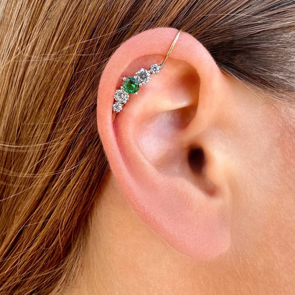 Sparkle ear cuff non pierced - 14K Gold - Picture 1 of 3